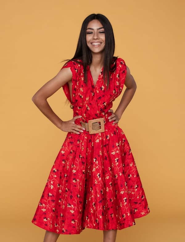 Floral Print Wrap Dress